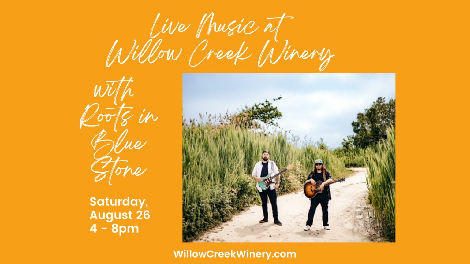 Roots Inblue Live Music with Roots in Blue Stone - Willow Creek Winery & Farm